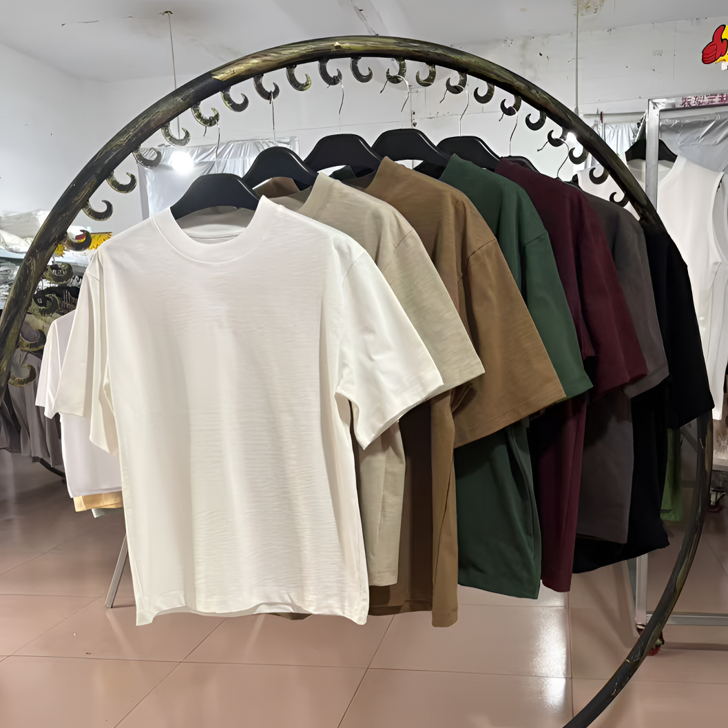 实体店清仓180克短袖薄款圆领T恤百搭宽松英伦风森系休闲圆领纯棉