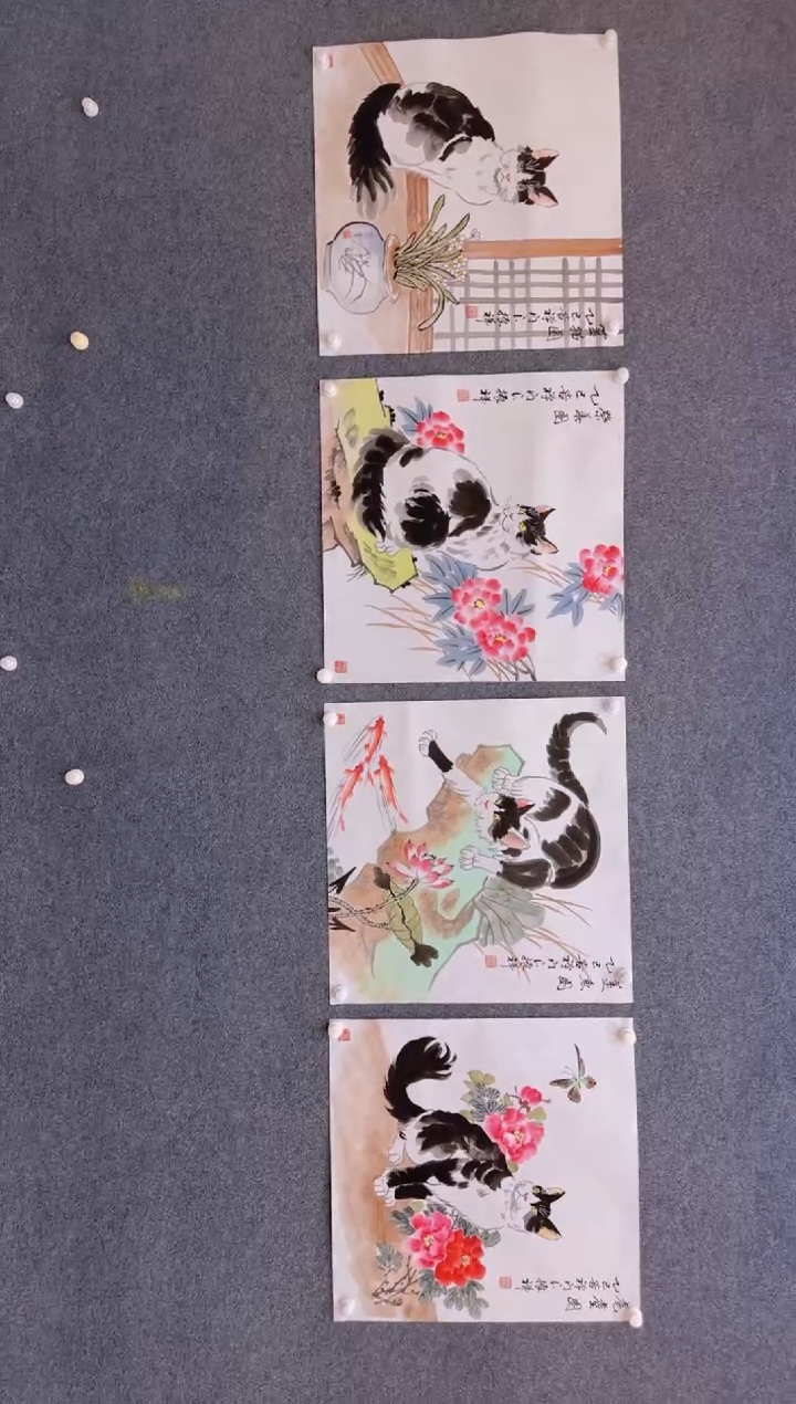 【闪购商品】国画2.22-赵振祥-70斗方动物一套