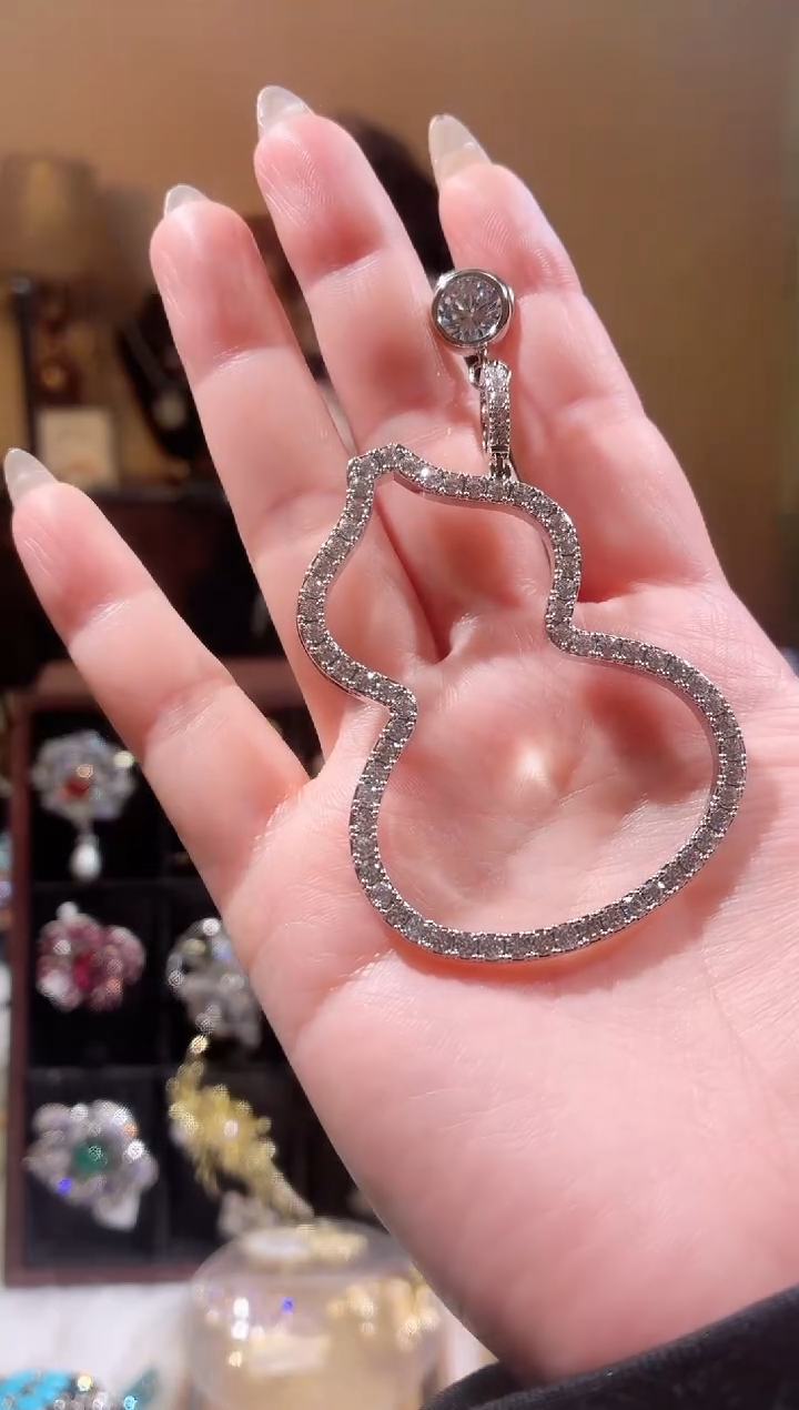 合成立方氧化锆铜合金银色葫芦