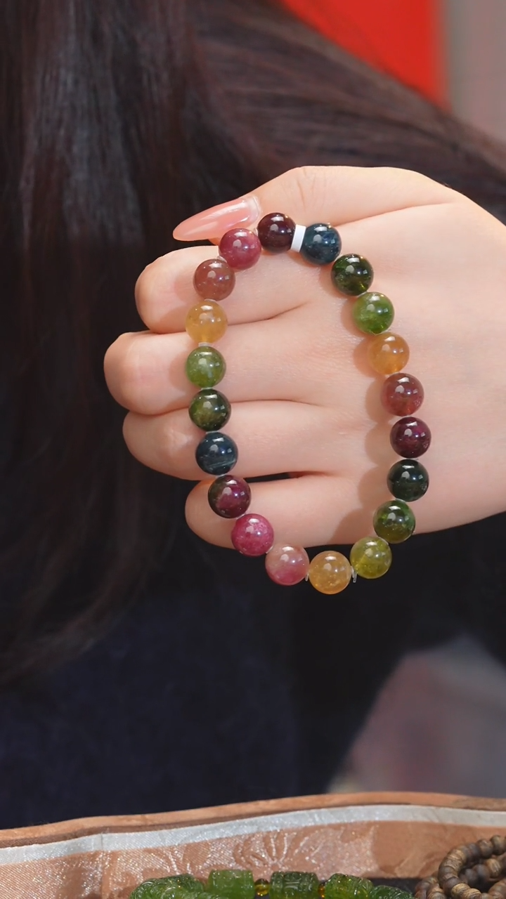 【闪购商品】碧玺手串未镶嵌多样性发 卡9-10@@W8267