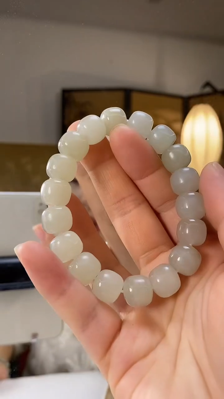 未镶嵌手串和田玉烟紫手串SG-12