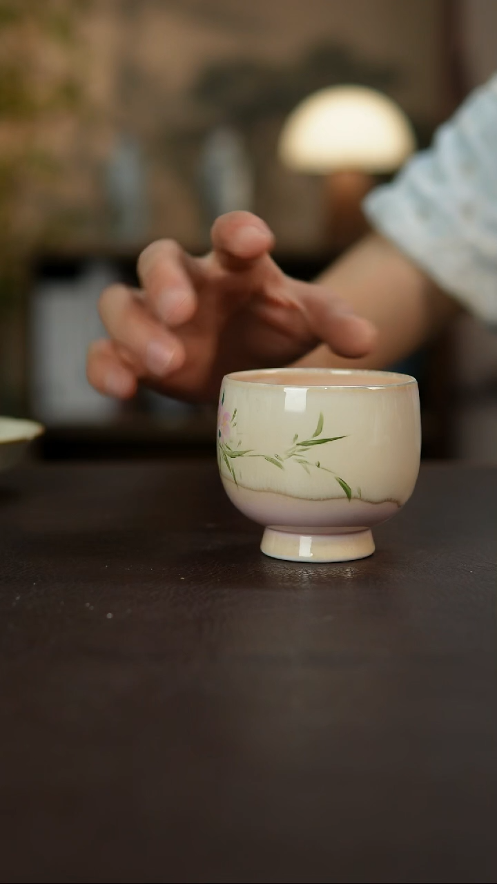 杯景德镇陶瓷杯碗柴烧多人
