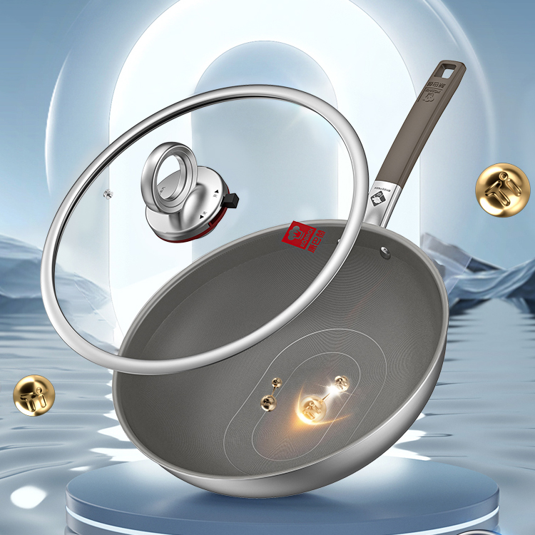 康巴赫真钛0涂层炒锅