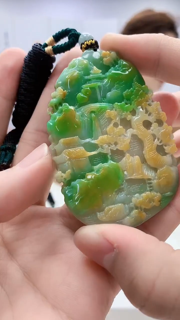 定制翡翠未镶嵌4829bb-毛货挂件