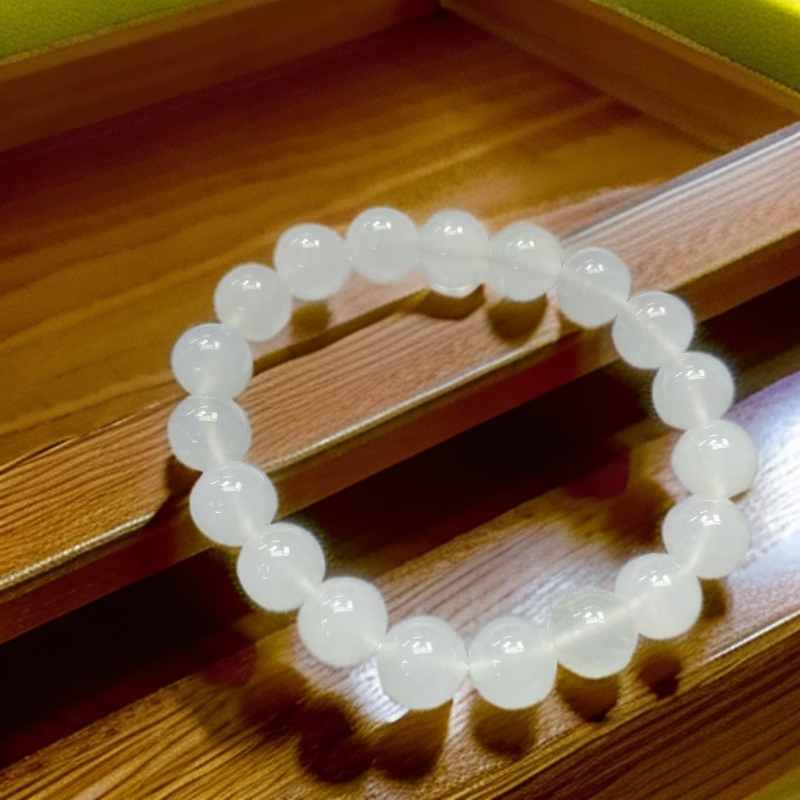 【喜子】老旷羊白10m圆珠精美手串-QW731多样性发一