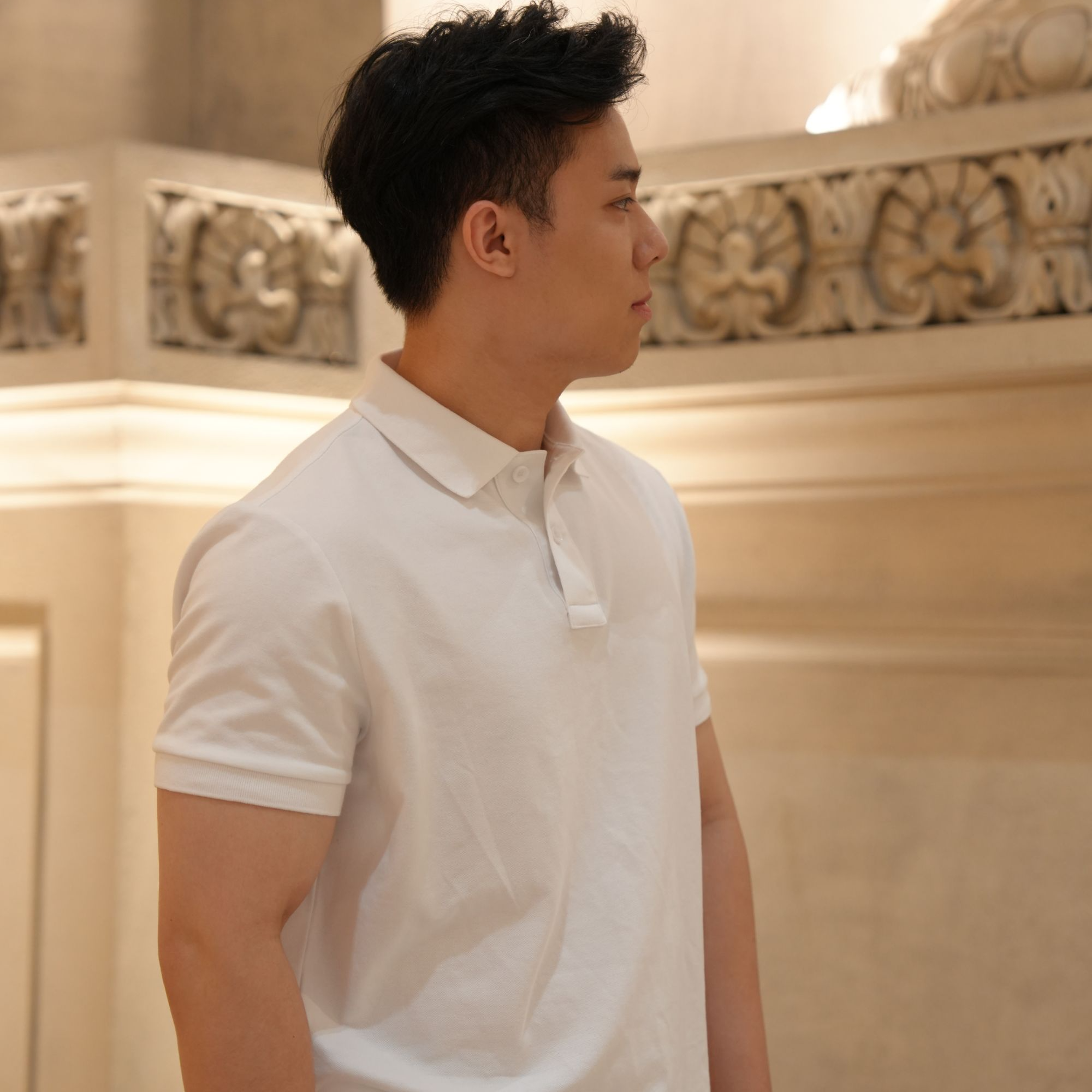 Terra thread ”石头风“珠地棉修身polo舒适商务百搭短袖