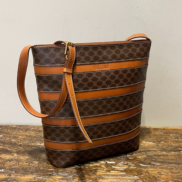 95新 Celine/思琳 横条纹水桶包