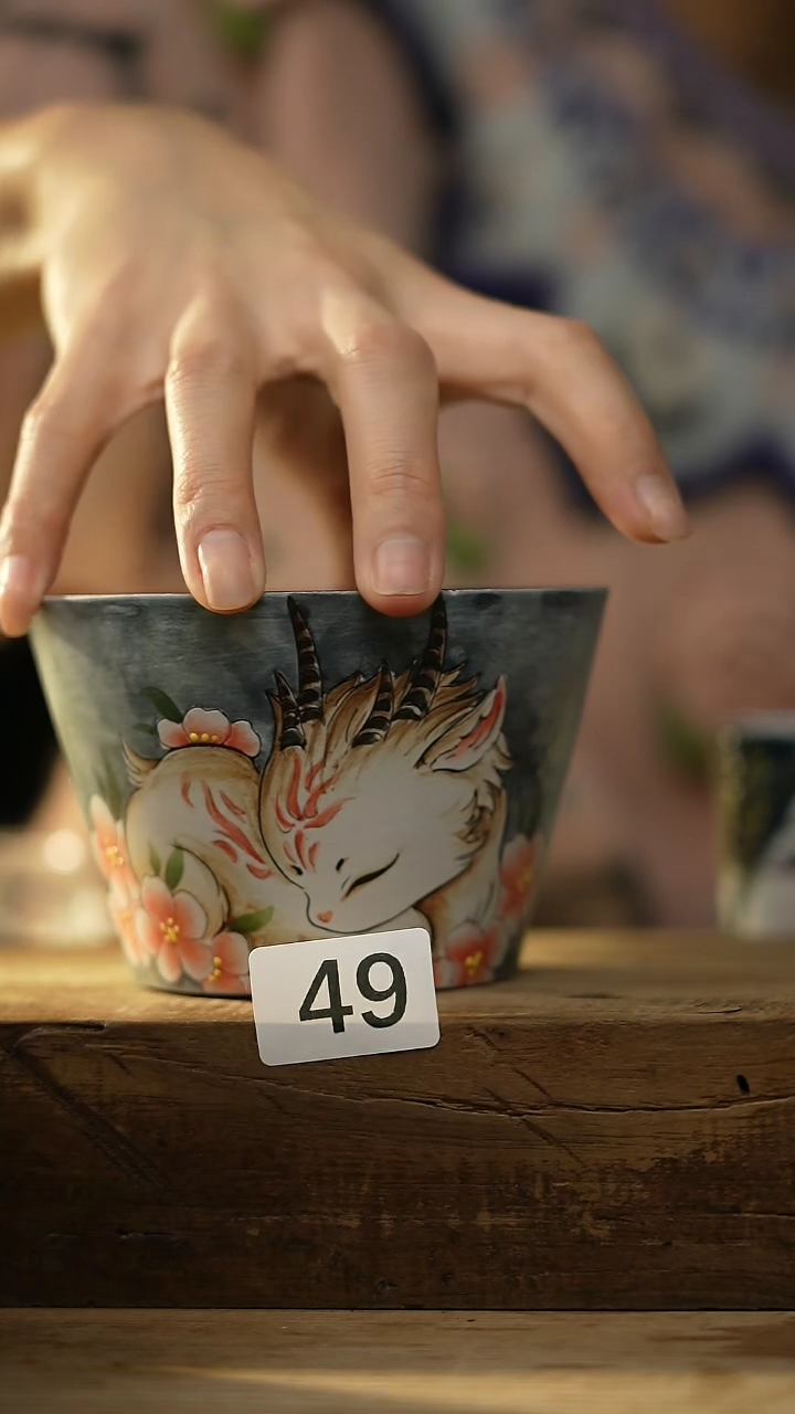 【闪购商品】瓷片新品！设计师款手绘/咖啡杯 羽川