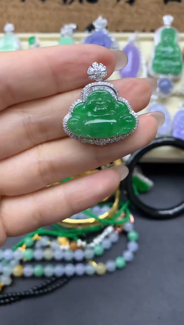 【闪购商品】翡翠颈饰18K金镶嵌500-中国好珍宝