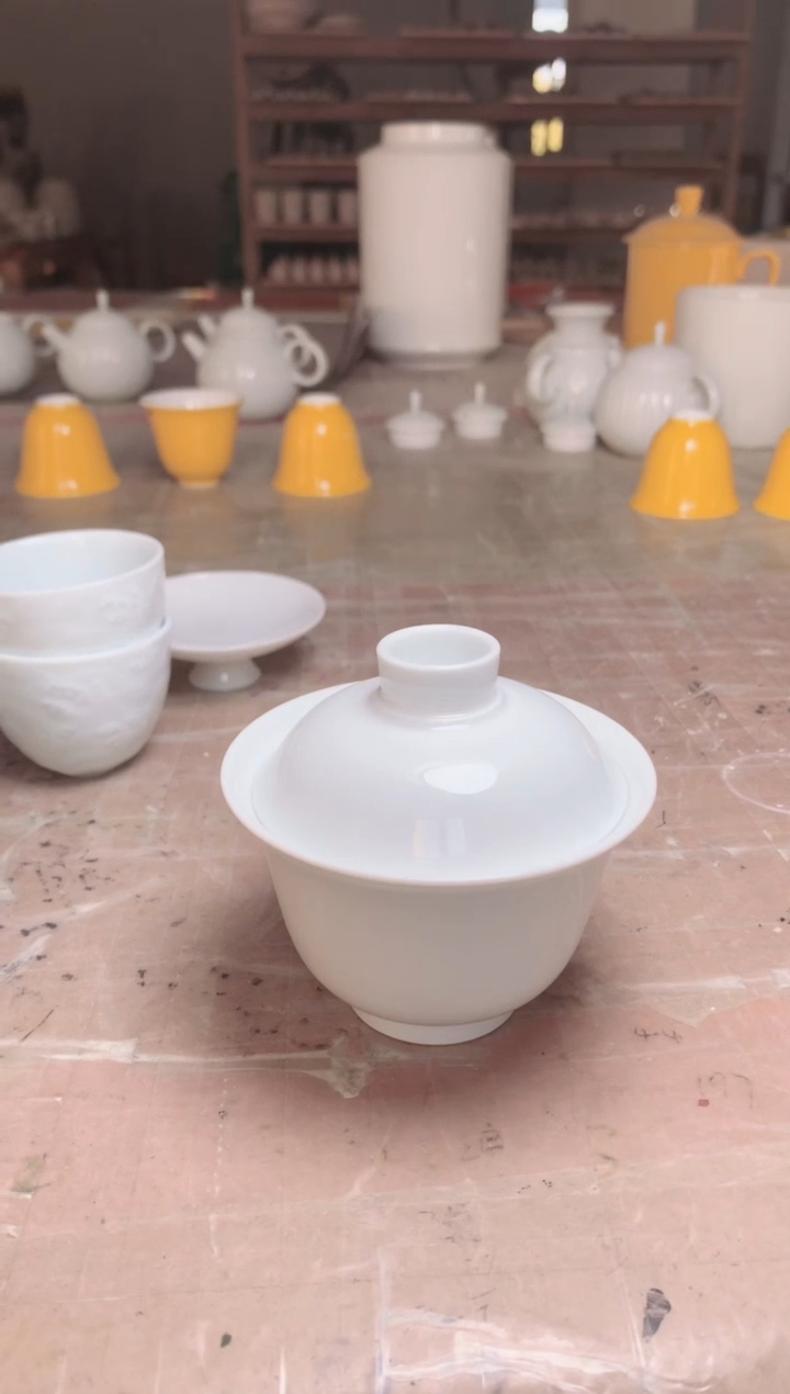 【闪购商品】微瑕湖田窑两才盖碗