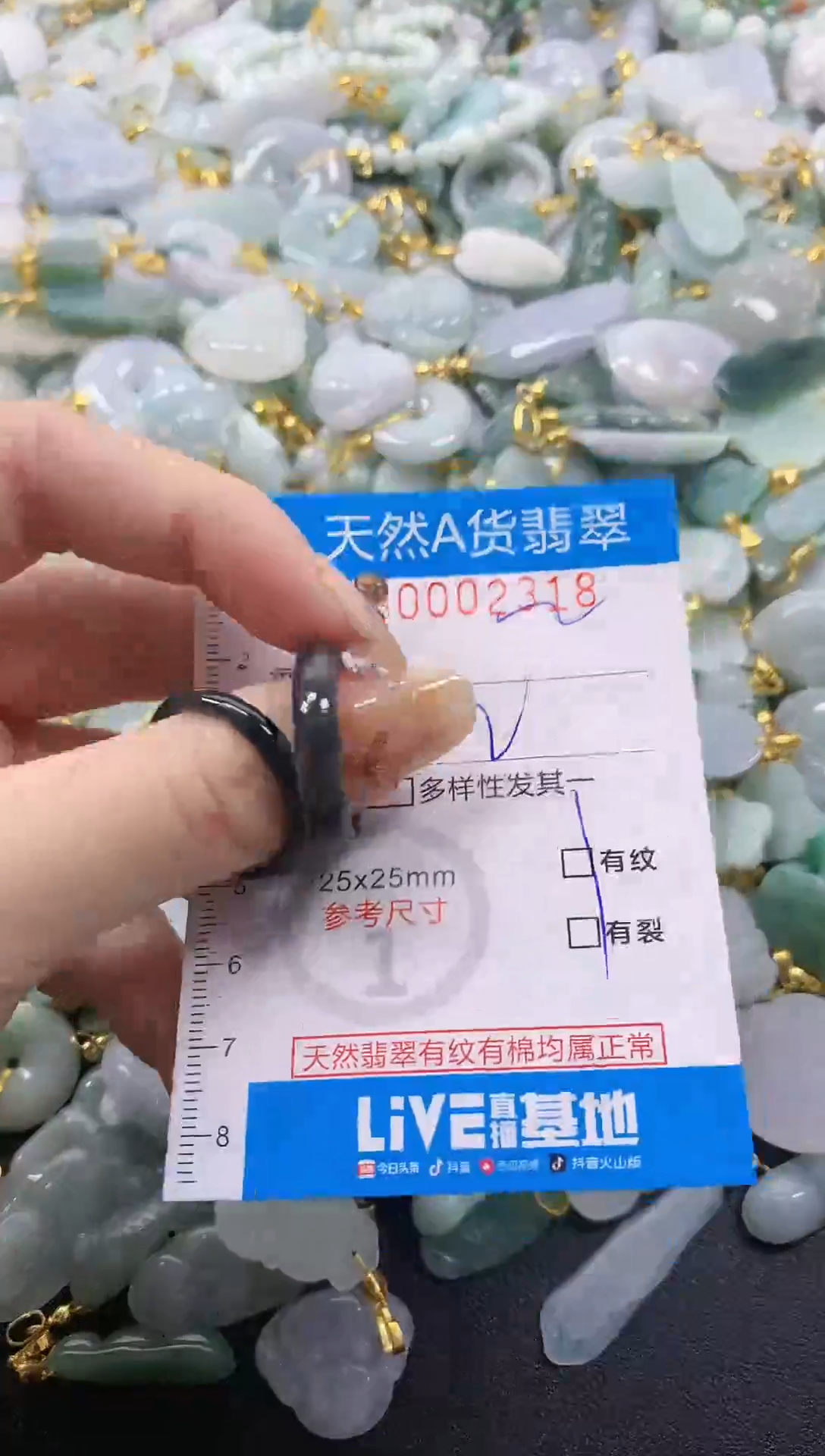 颈饰未镶嵌翡翠净货挂件-2318