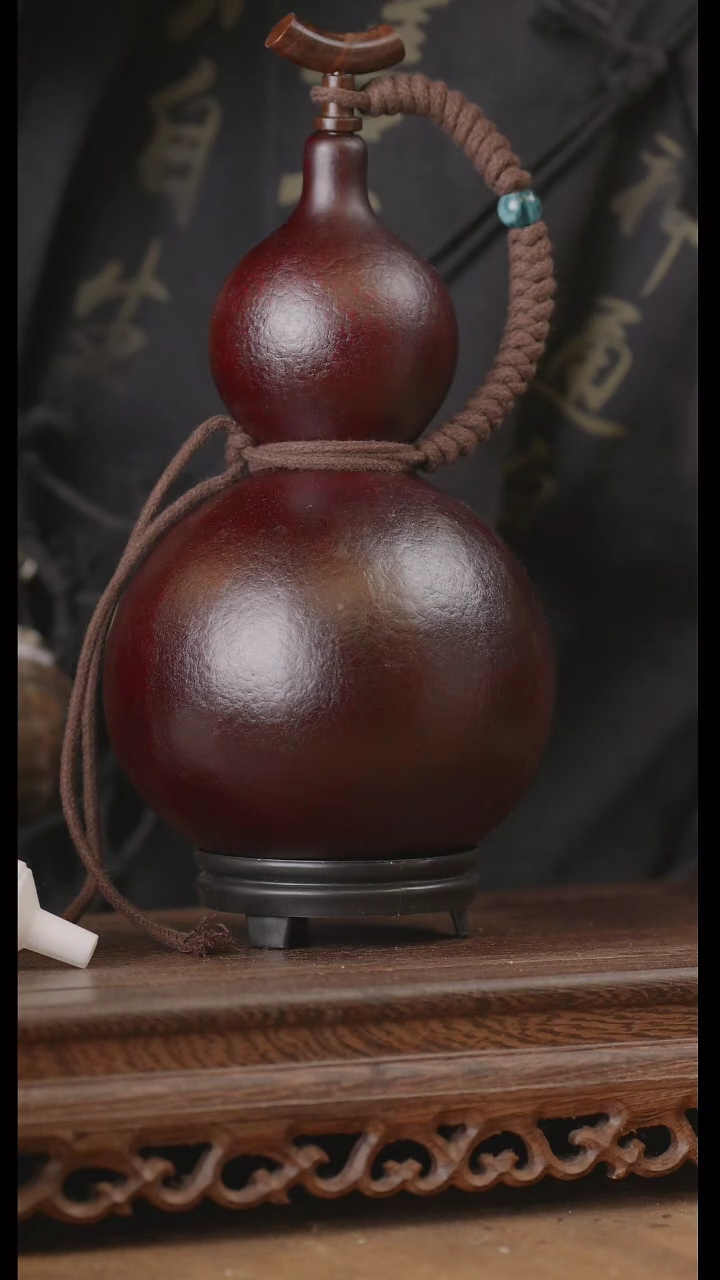 【闪购商品】88号精品天然大漆工艺防渗内胆酒葫芦~