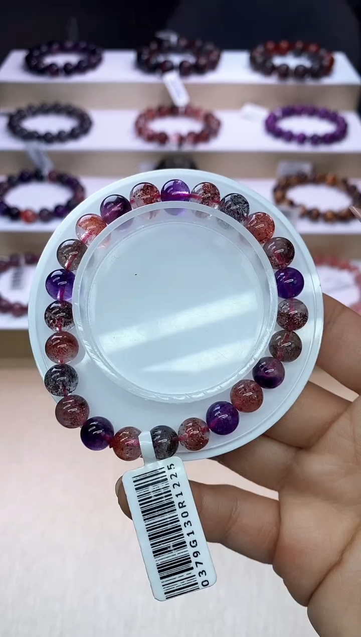 【闪购商品】水晶手链未镶嵌黑加仑超七单圈8m+