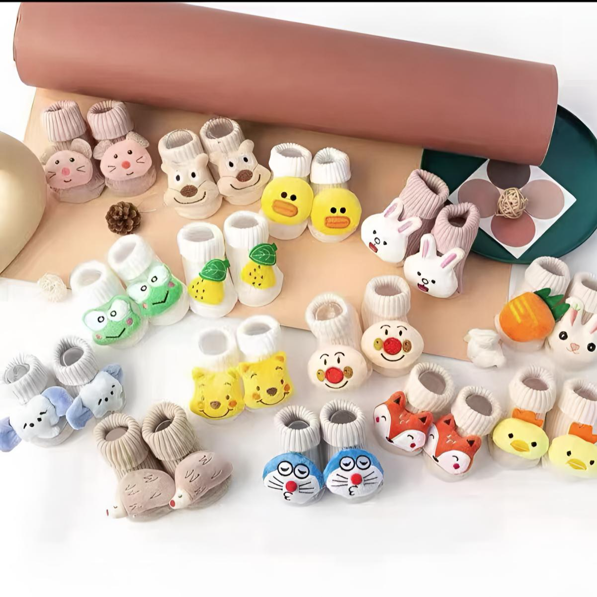 直播过款，以直播为准.透气防臭春季秋季冬季中筒袜通用装饰公仔袜