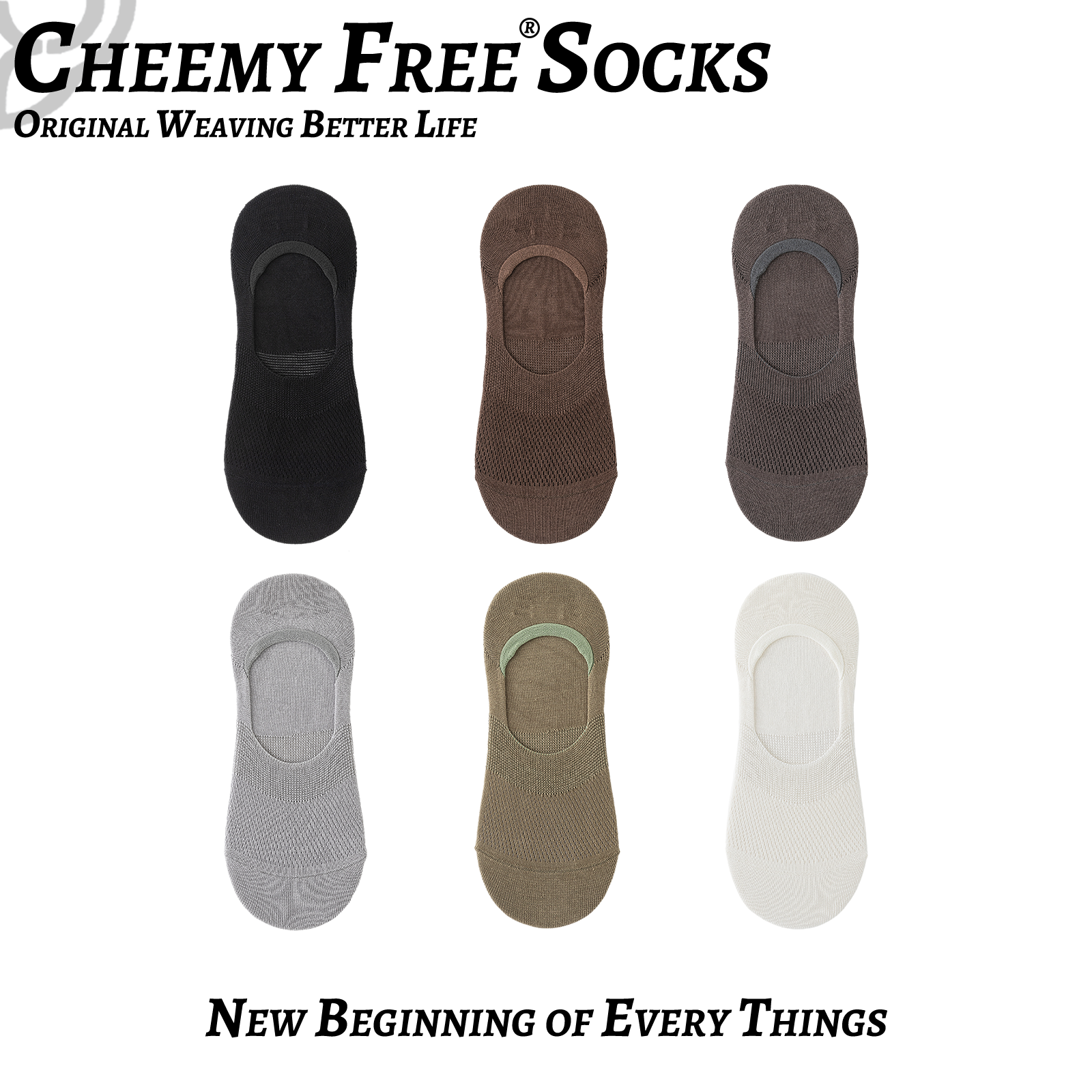 雀米飞ZB超薄网眼纯色隐形男袜简约百搭休闲居家舒适柔软6159