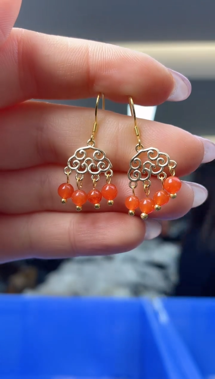 【闪购商品】南红玛瑙`银S925镶嵌（多样性发一件）