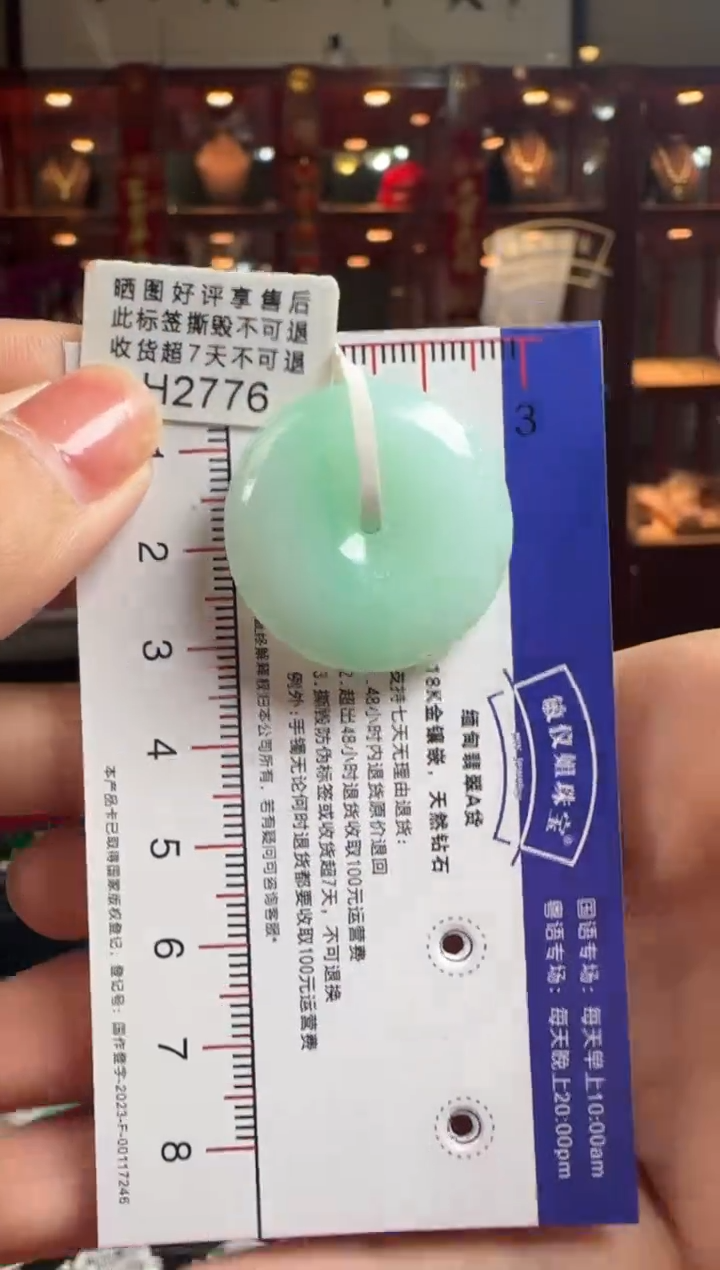 【闪购商品】翡翠颈饰未镶嵌H2776平安扣