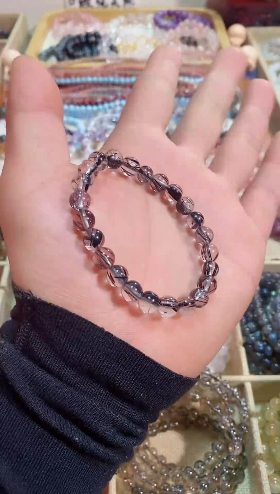 【闪购商品】水晶手链未镶嵌黑发晶8M+ (多样性发其一）