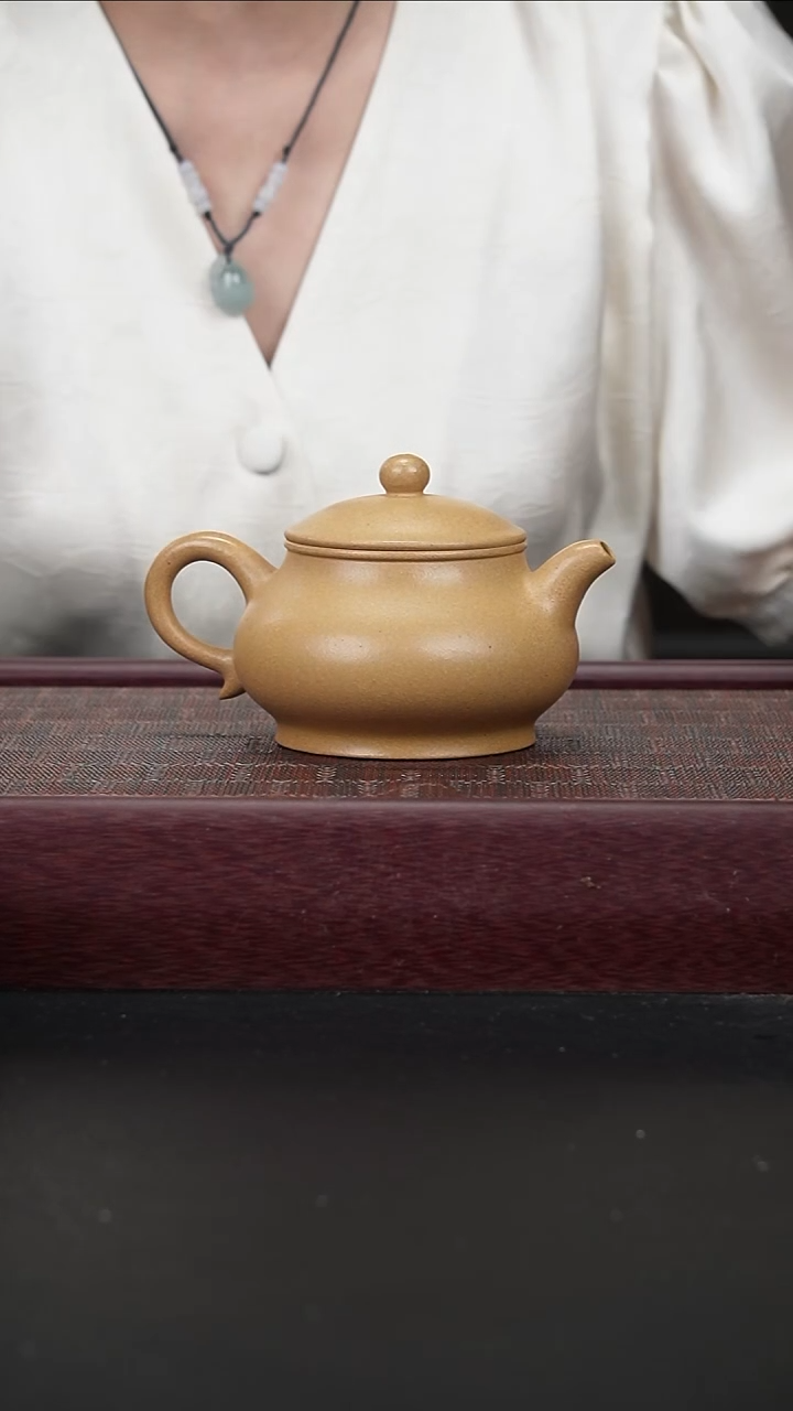 茶壶紫砂lzx黄金段 潘壶260CC