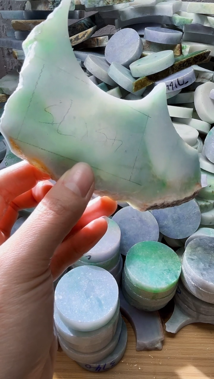 裸石翡翠天然翡翠A货玉 南 191