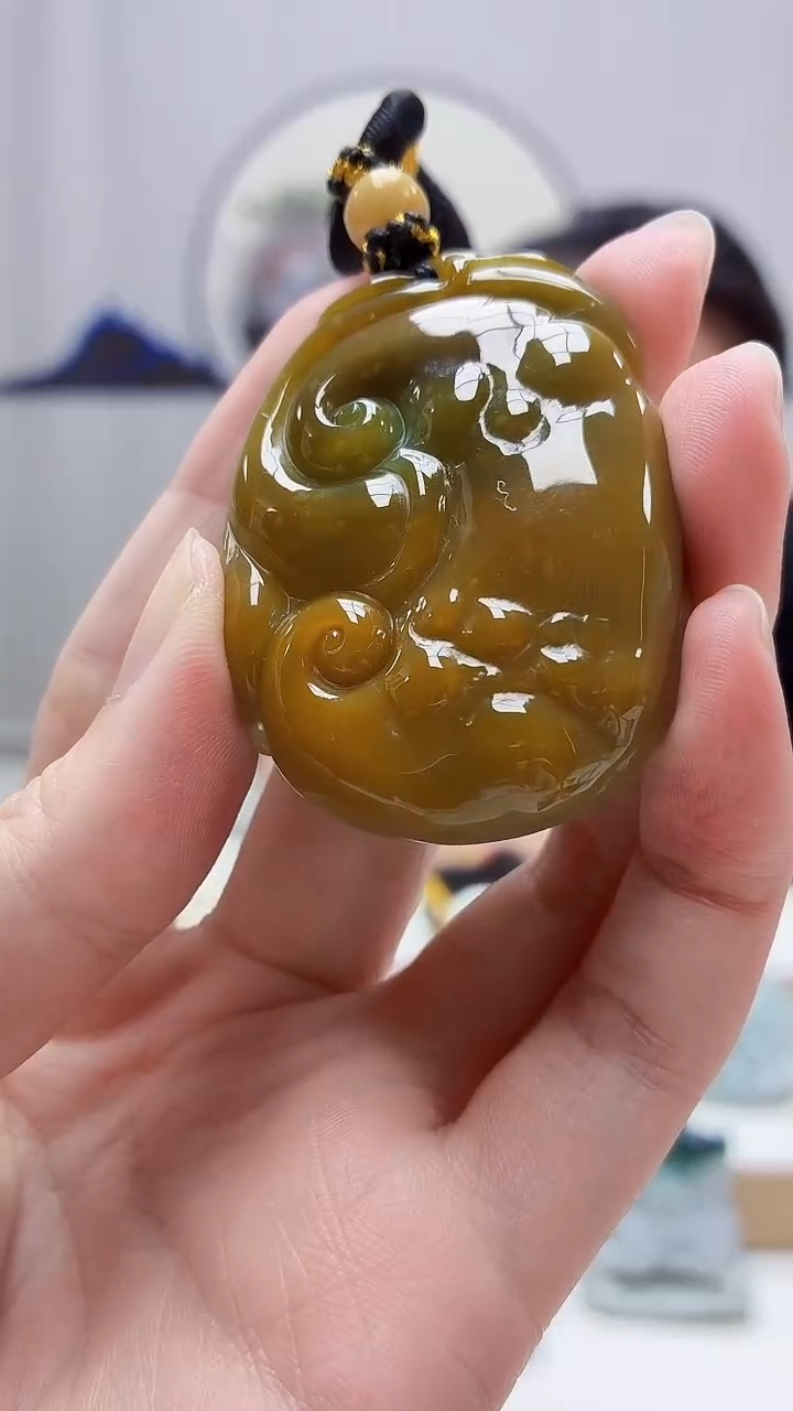 未镶嵌定制翡翠用**05060zm-毛货挂件