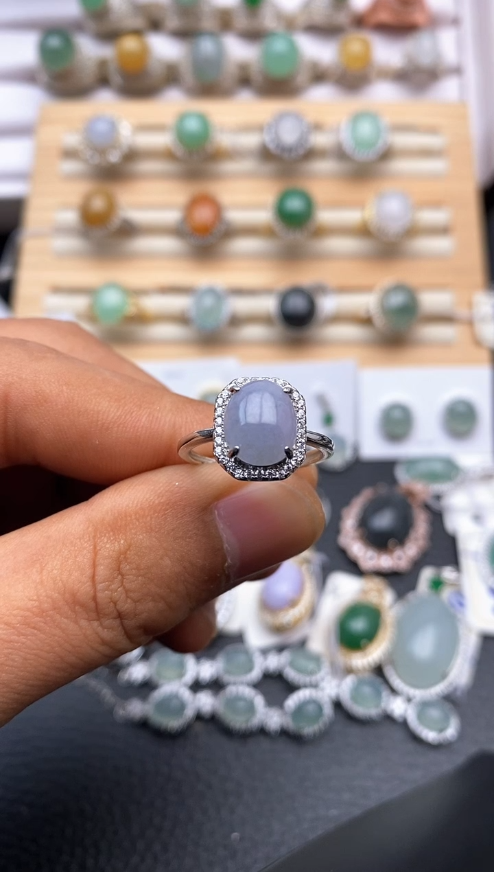 【闪购商品】翡翠戒指银S925镶嵌/0006