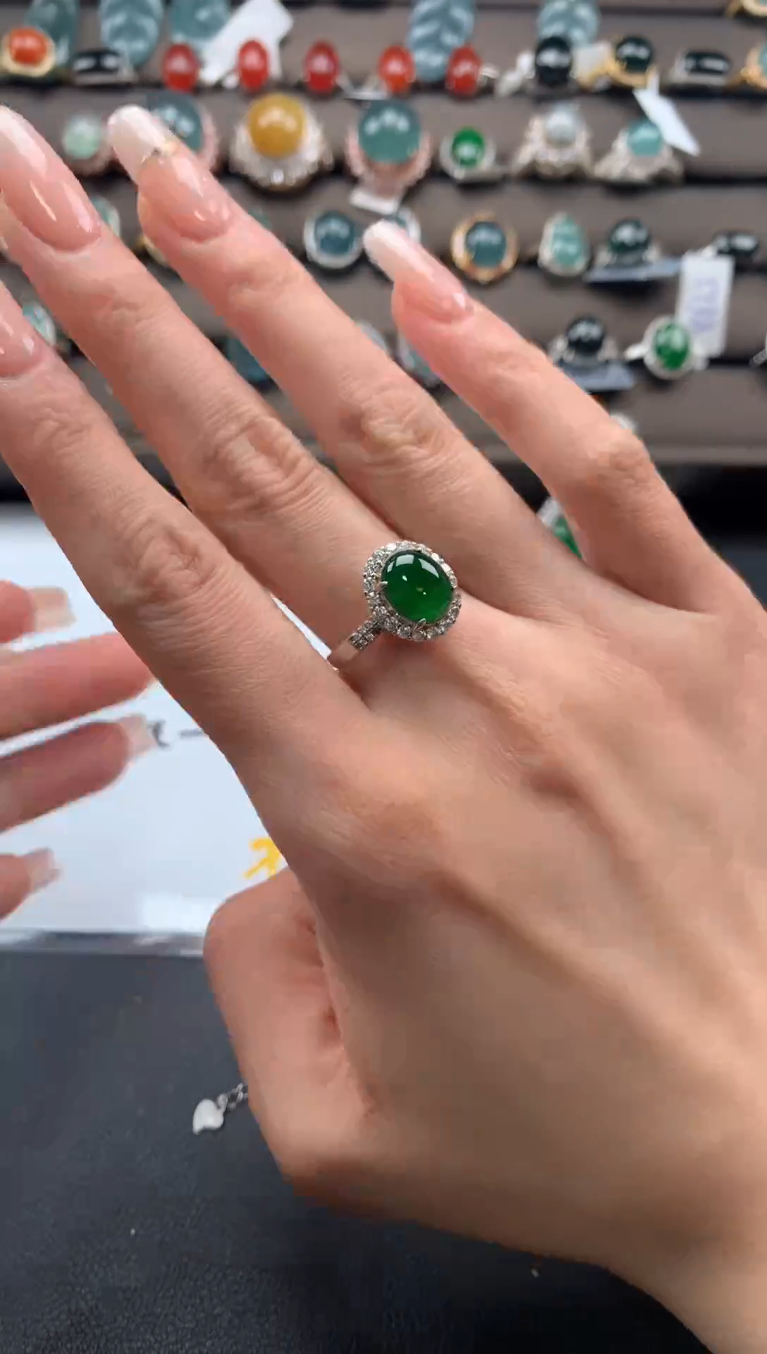 【闪购商品】翡翠戒指银S925镶嵌1111