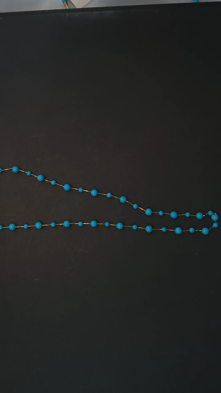 【闪购商品】绿松石项链18K金镶嵌发货一件