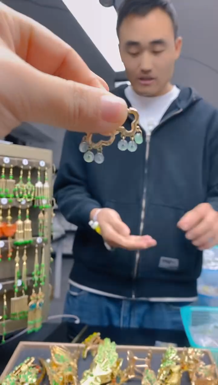 【闪购商品】翡翠耳饰合金0197翡翠耳包