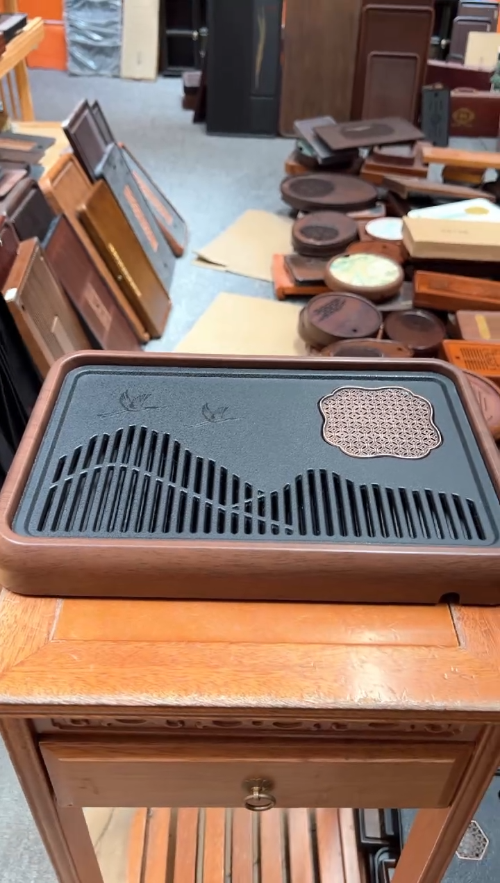 茶盘茶盘39*26密胺边框 非实木