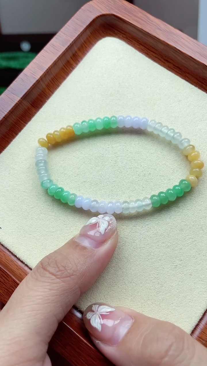 【闪购商品】翡翠手链未镶嵌缅甸翡翠 卡5.5