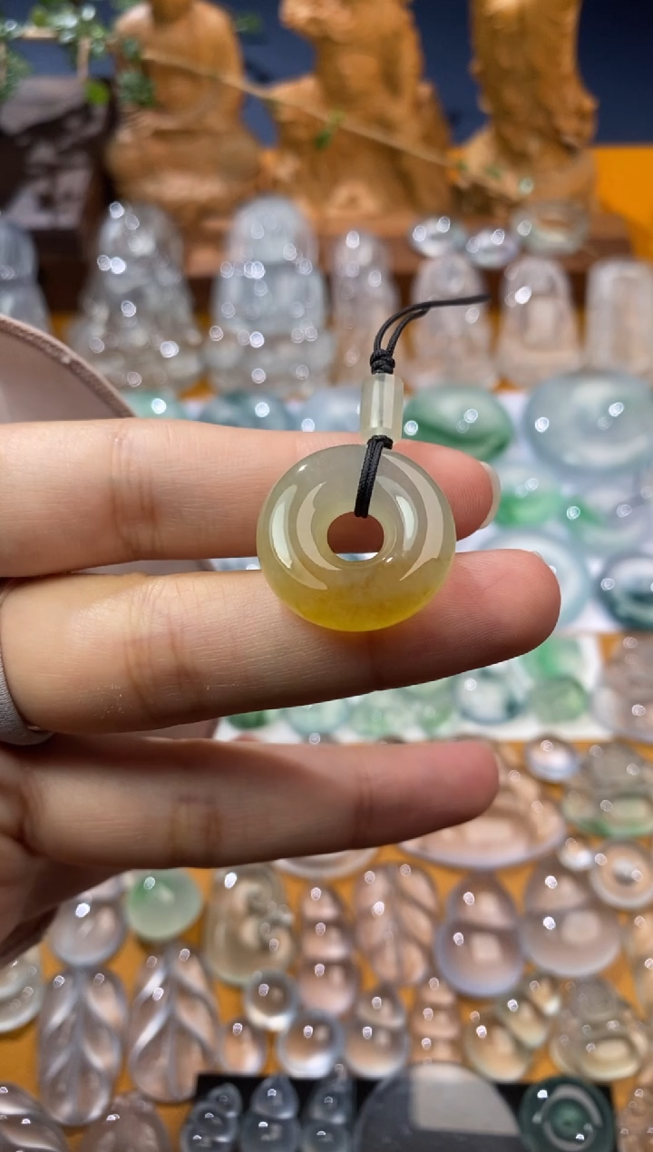 【闪购商品】定制翡翠未镶嵌甜甜圈22*6.8