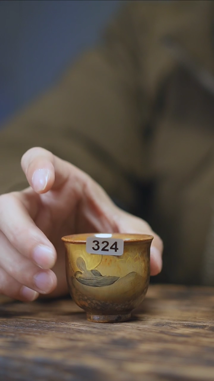 【闪购商品】324景德镇手绘睡佛窑变杯