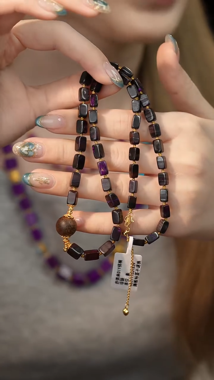 银S925镶嵌苏纪石（舒俱来）项链R33（多样性发一件）