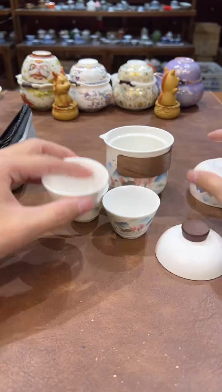 真的很便宜会开片的旅行茶具