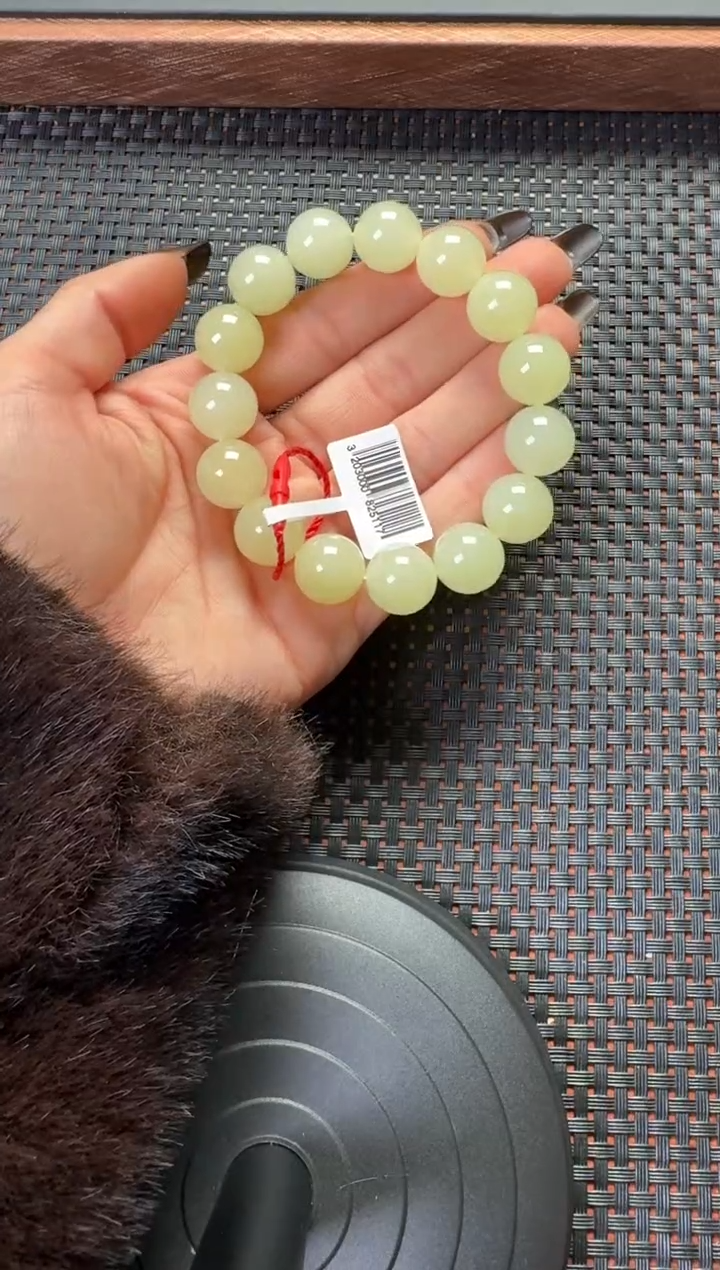 未镶嵌手串和田玉若羌黄口卡14手串