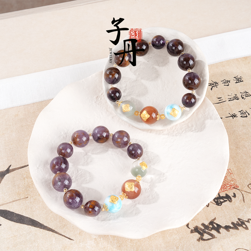 【天库】18K金紫钛DIY手串（多样性发/发一条）B4-403