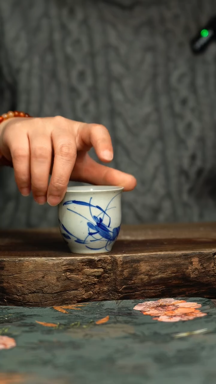 【闪购商品】杯釉下彩手工手绘同款陶器