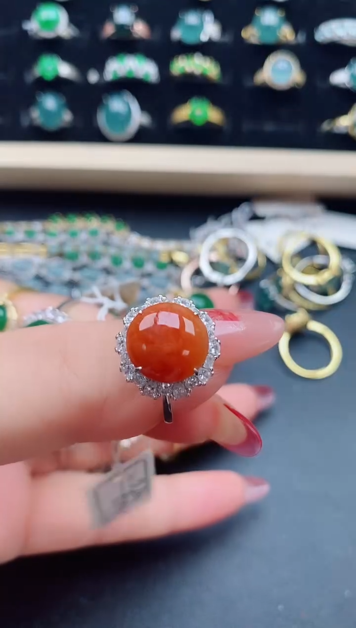 【闪购商品】翡翠戒指银S925镶嵌50805850