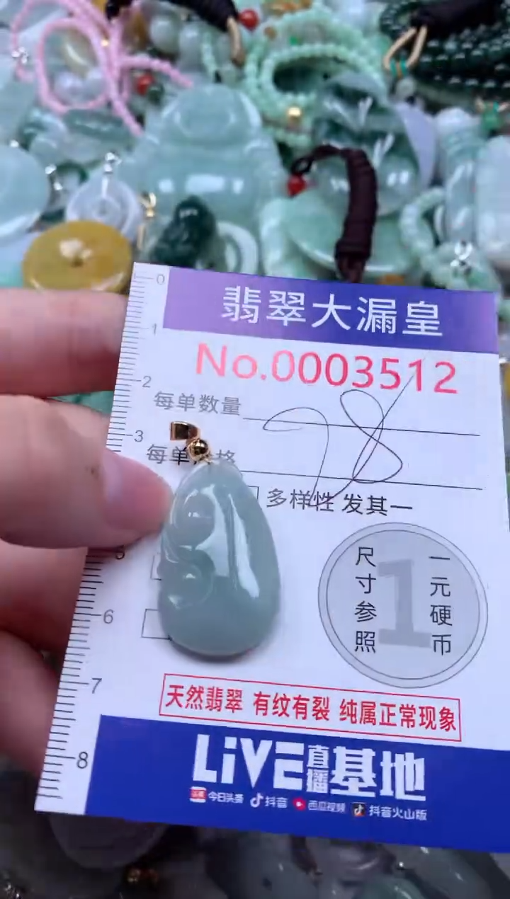 翡翠未镶嵌吊坠(不含链)3512