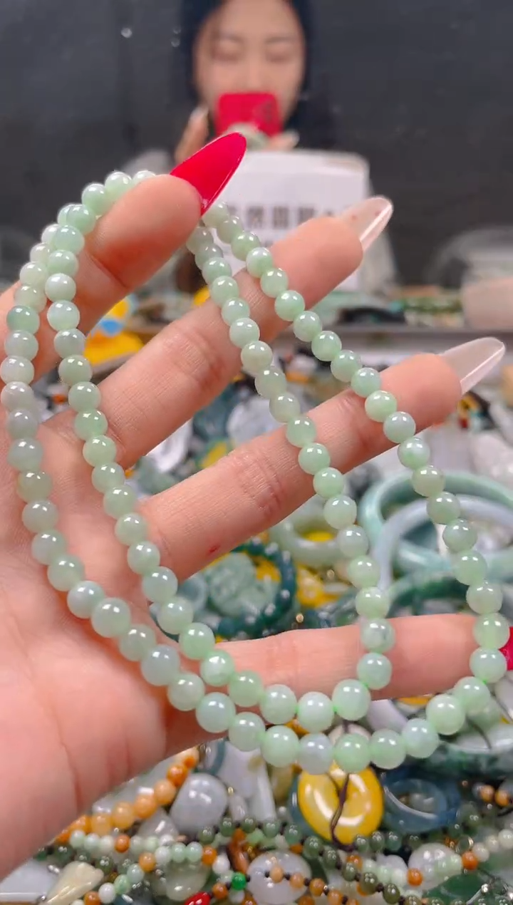 【闪购商品】翡翠颈饰未镶嵌5MM/G/翡翠A货一图一物