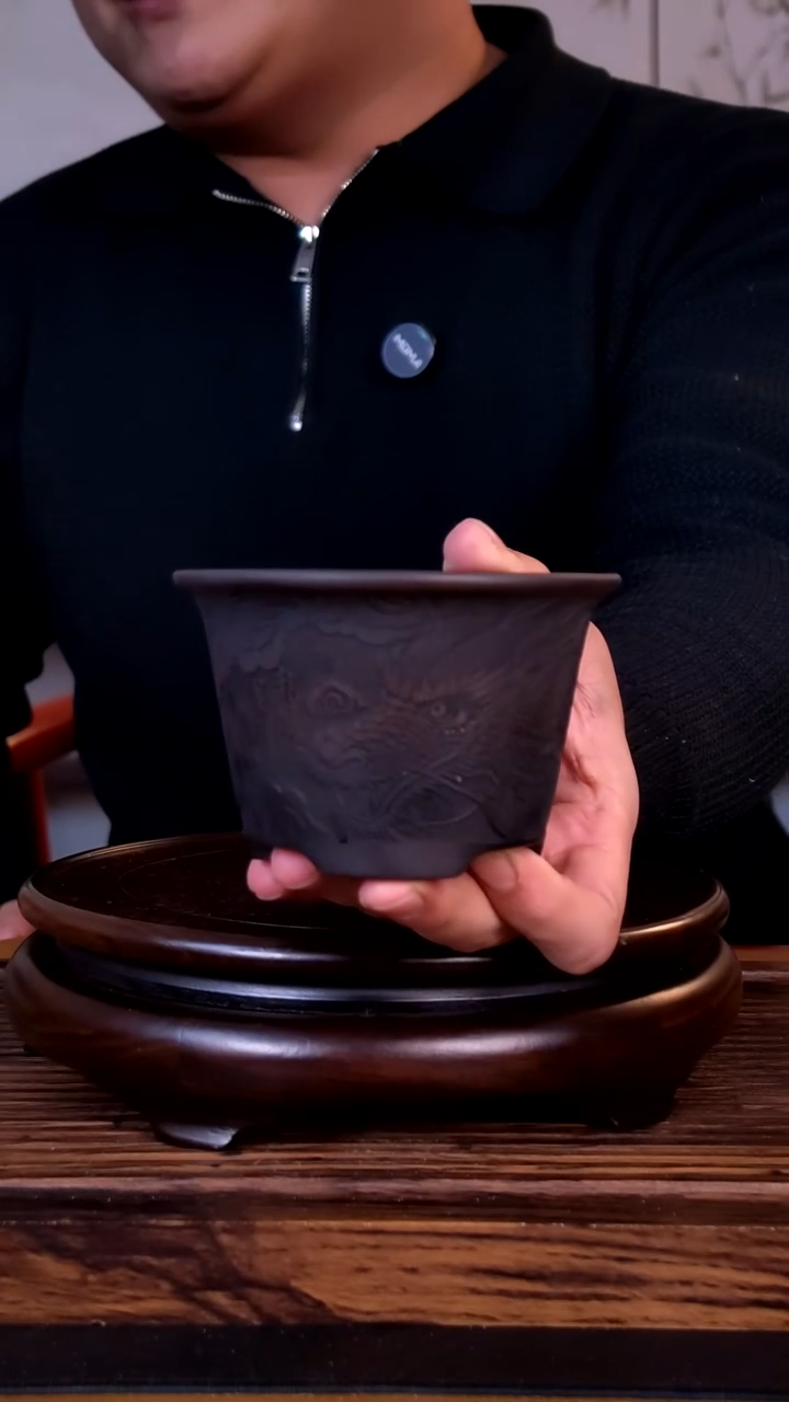 紫砂花盆紫砂花盆-内口9-6