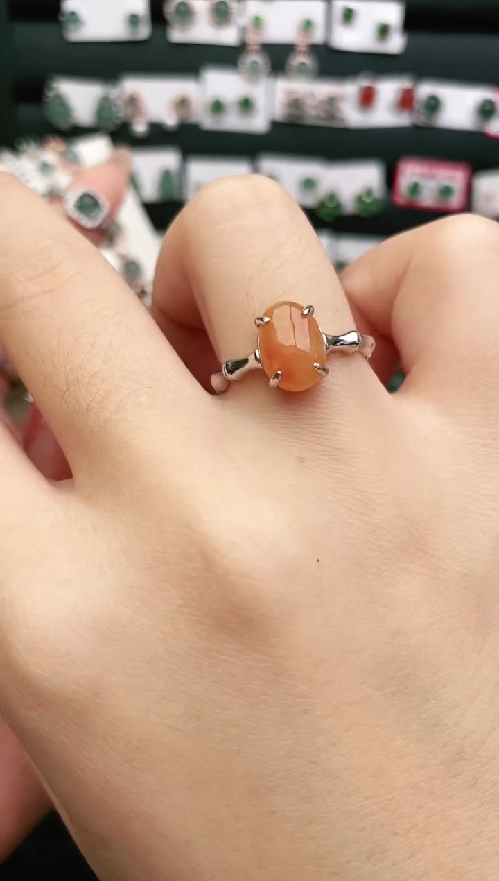 【闪购商品】翡翠戒指银S925镶嵌戒指