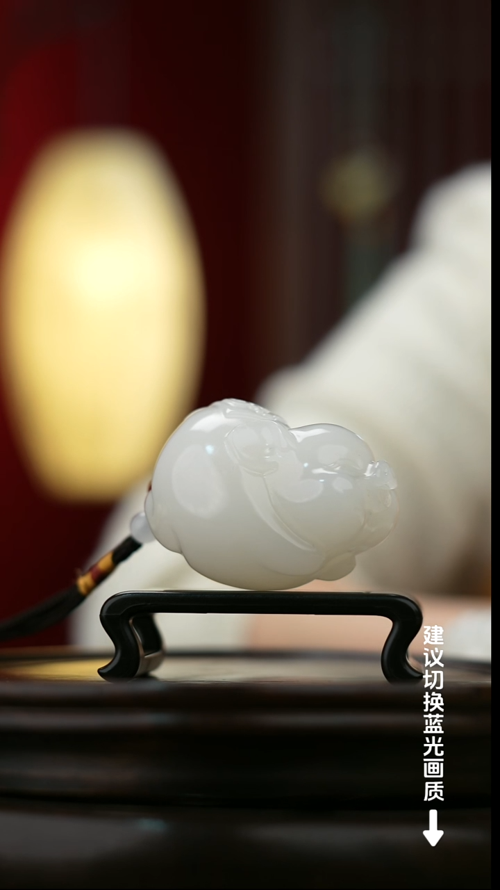 玉【吉祥福猪】天然玉石手把件