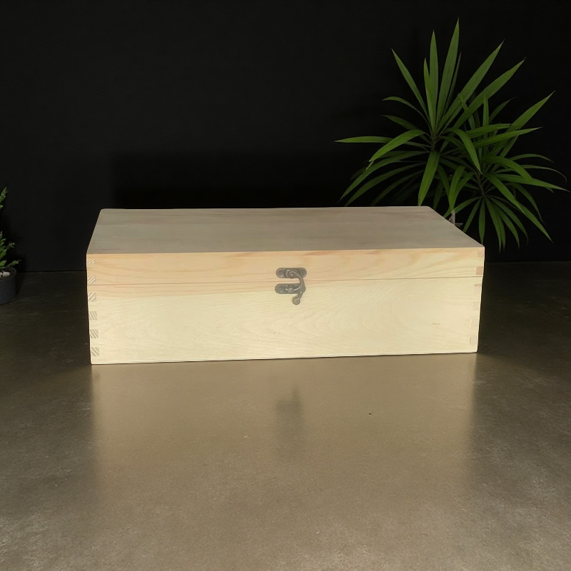 松木原木色收纳盒储物木盒子7101