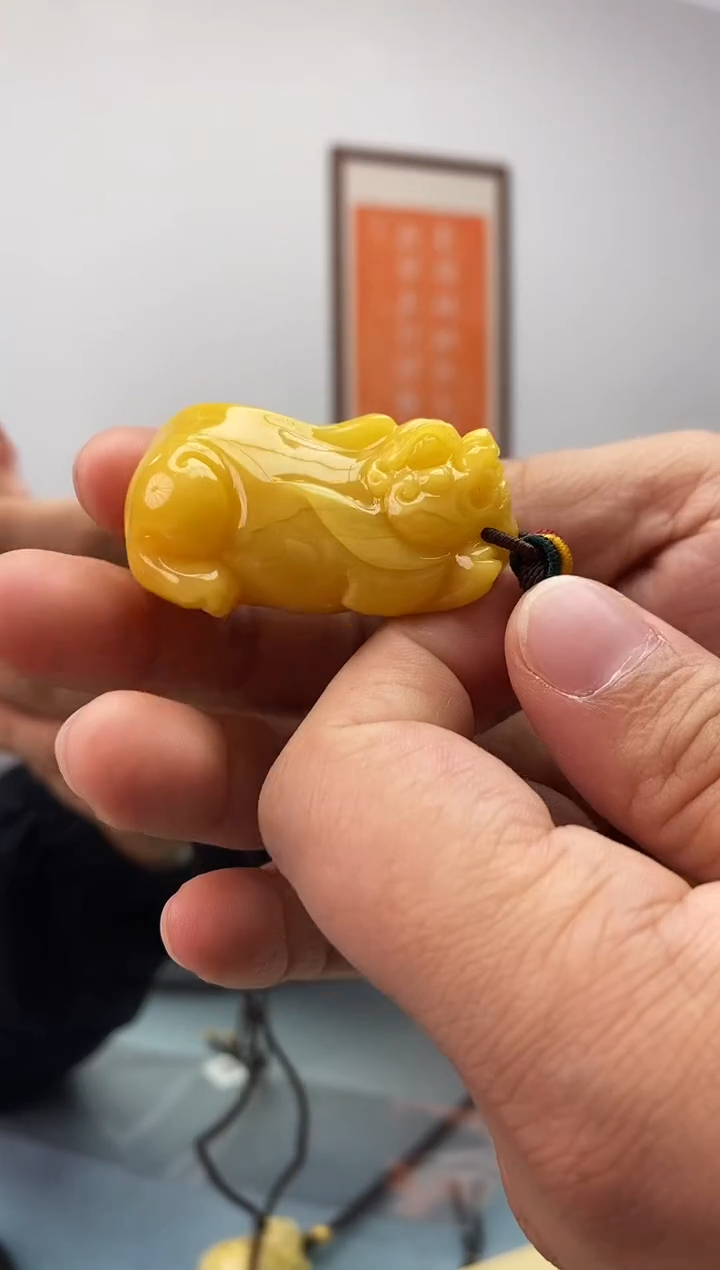 琥珀未镶嵌珠宝奇石假一罚十，貔貅多样性发一件018