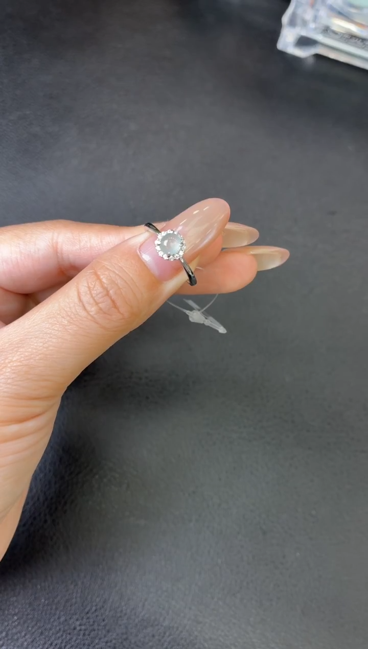 银S925镶嵌戒指翡翠戒指