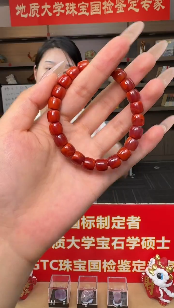 未镶嵌手串南红玛瑙精品级南红玛瑙直切手串9mm