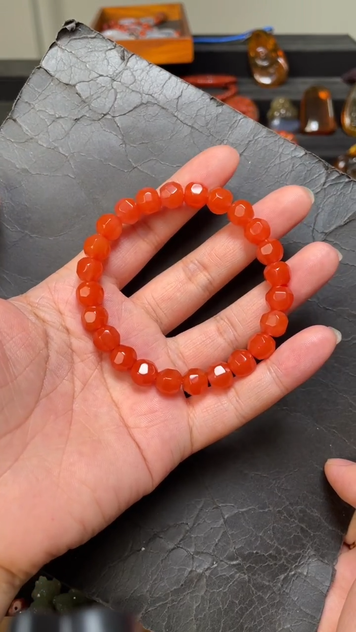 未镶嵌42南红玛瑙手串---8+