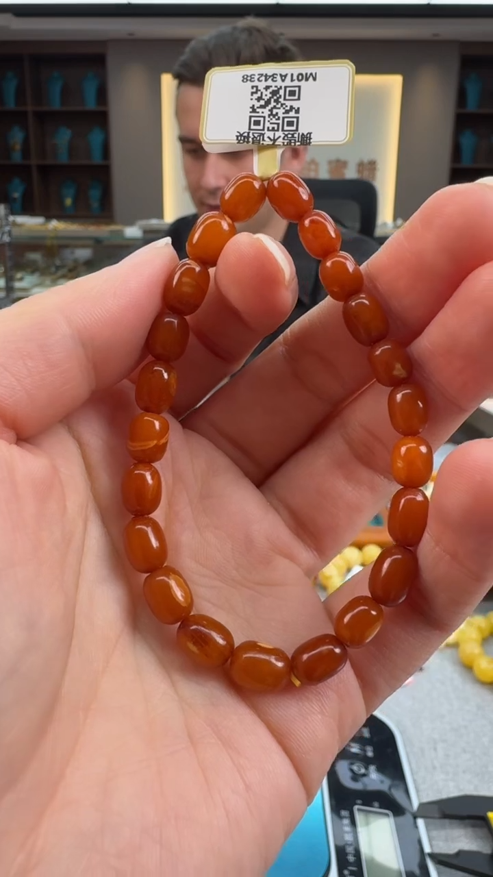 【闪购商品】琥珀手串未镶嵌秒拍号244